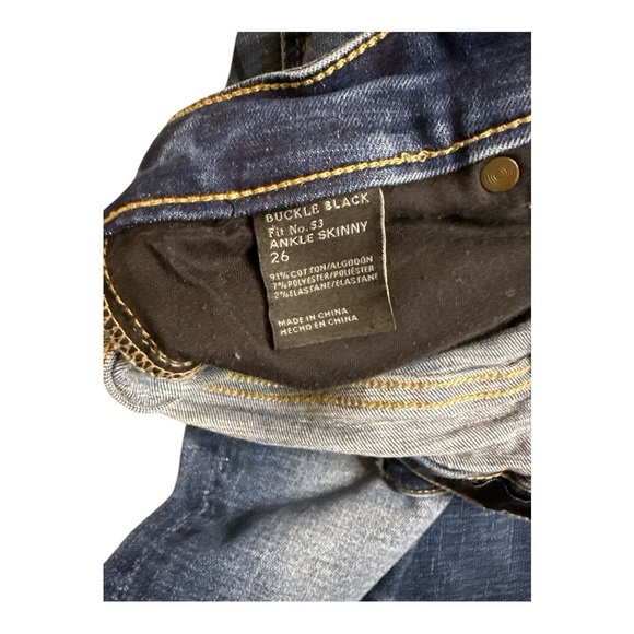 Blue Skinny Jeans with Distressed Details - Picture 3 of 6